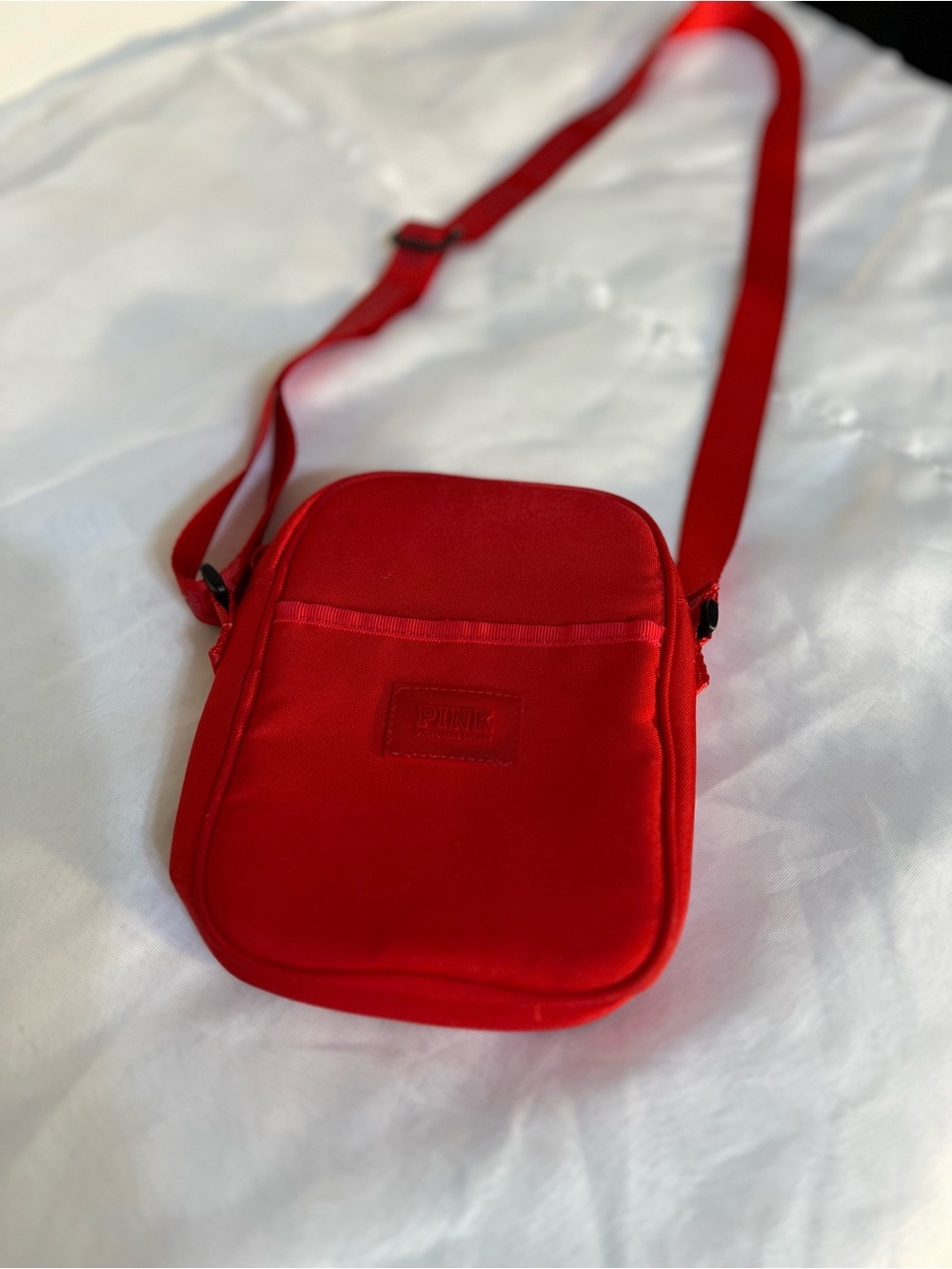 PINK Victoria's Secret Athleisure red crossbody purse